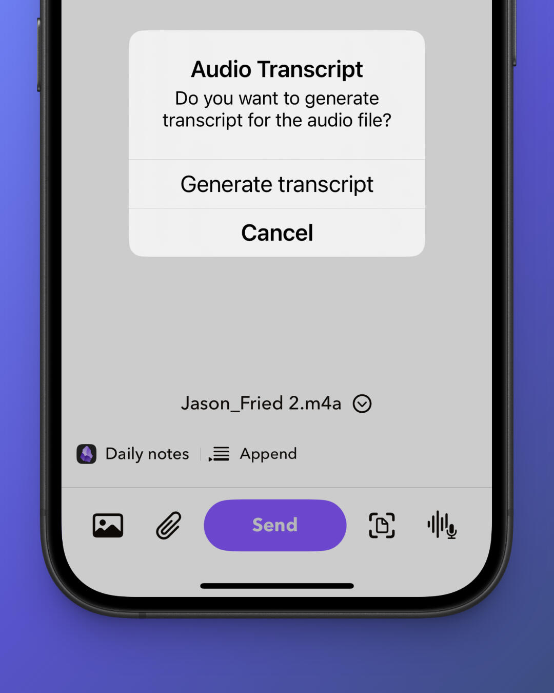 Transcribe audio