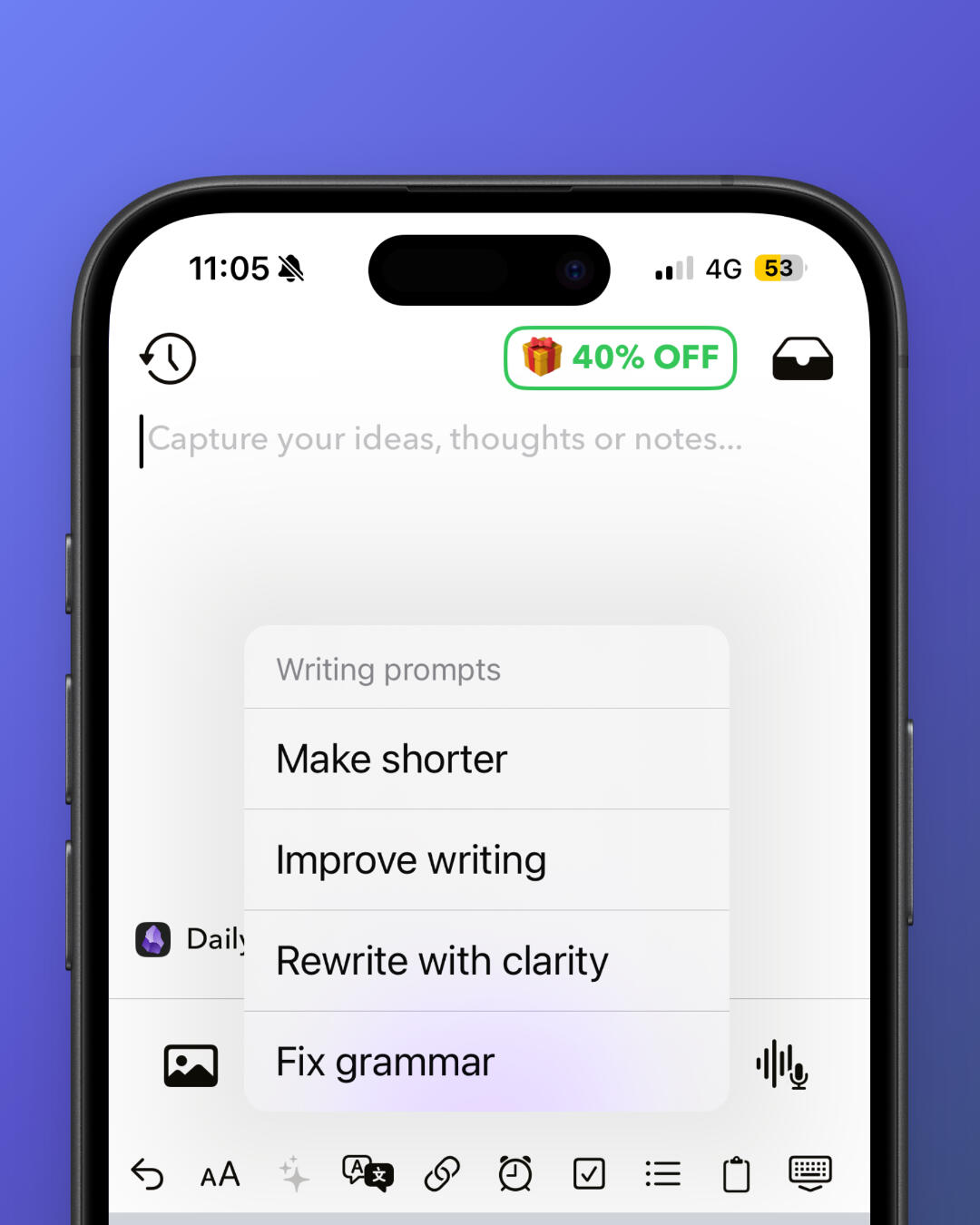 Rewrite notes with AI